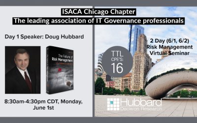 Doug Hubbard Presents at ISACA Monday, June 1st, 8:30am-4:30pm CDT